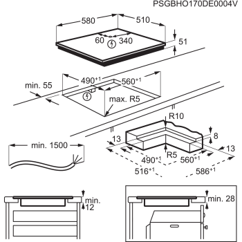 Electrolux Kochfeld GK58TSO